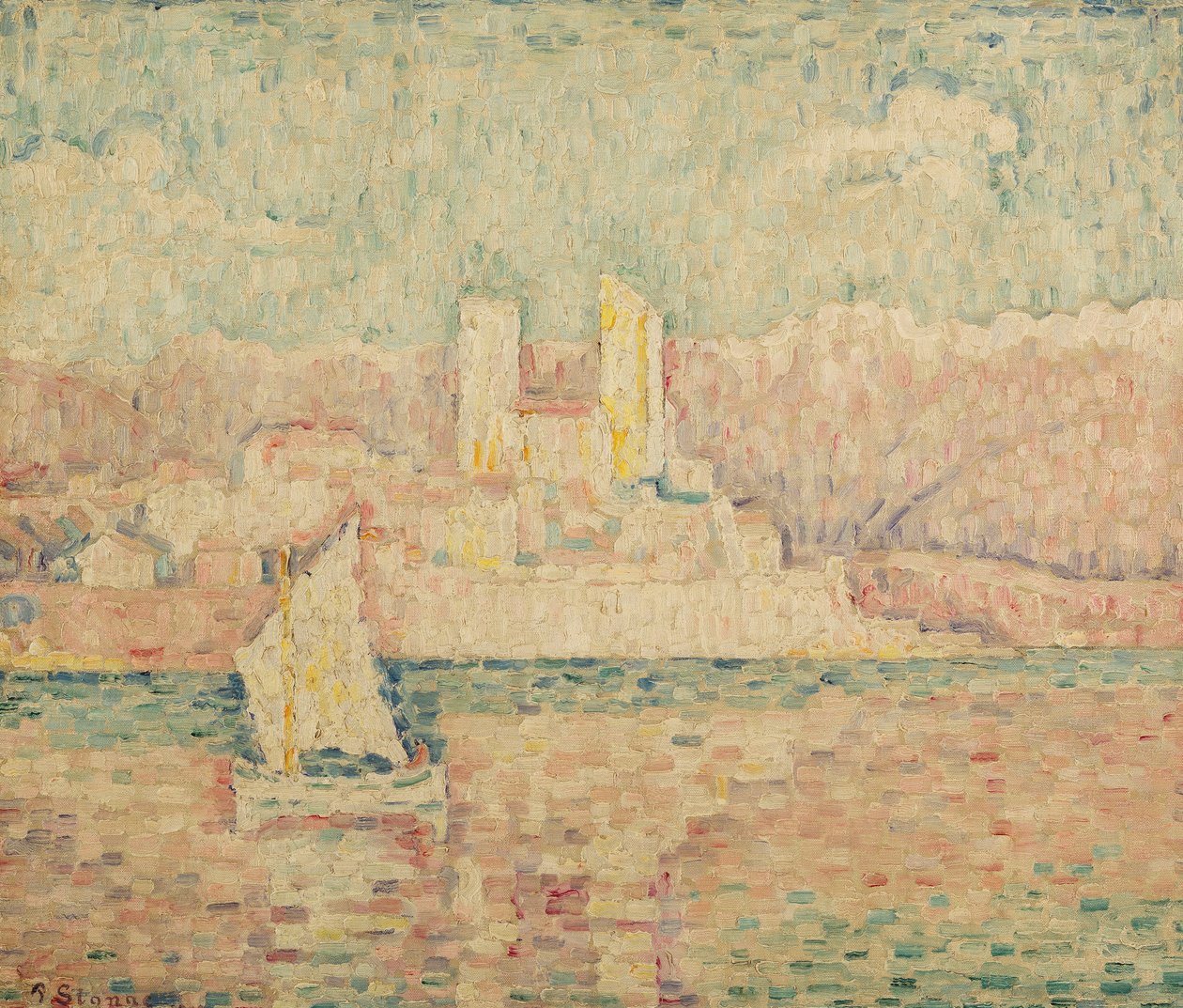 Manhã de Antibes, 1919 de Paul Signac