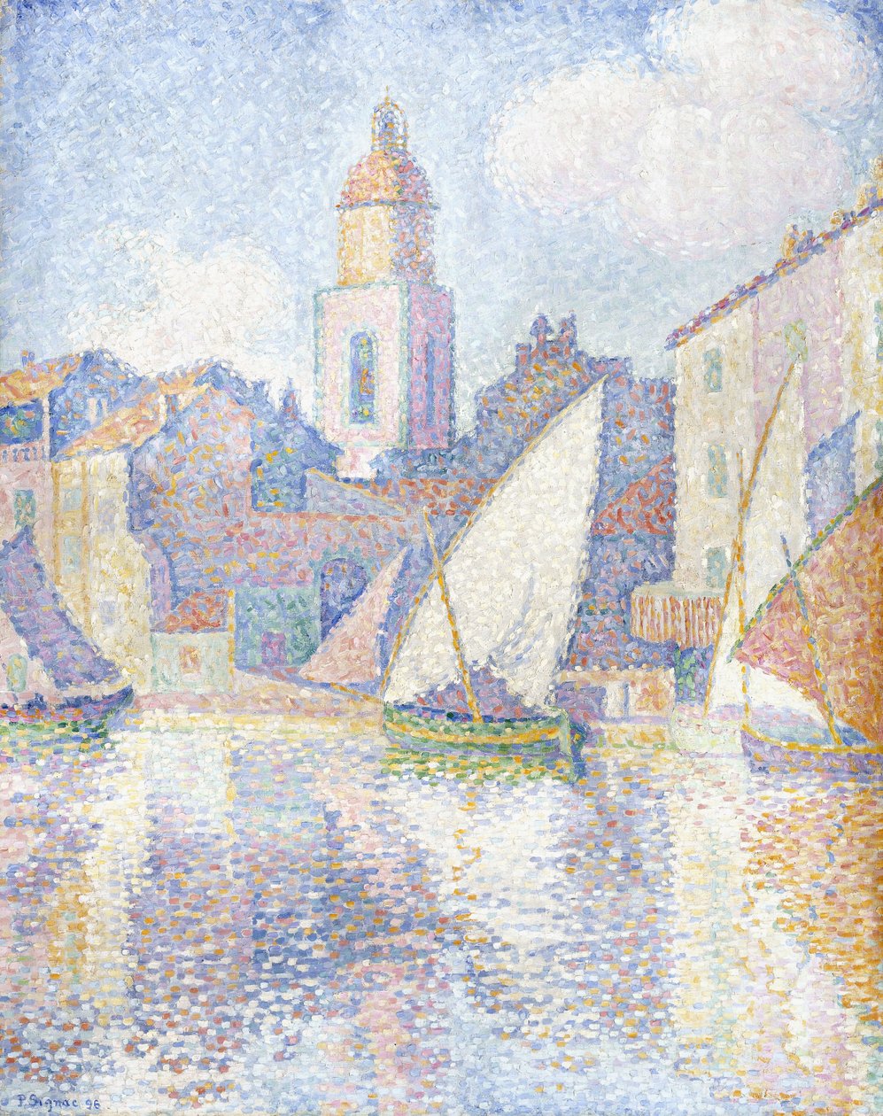 Torre sineira em Saint Tropez, 1896 de Paul Signac