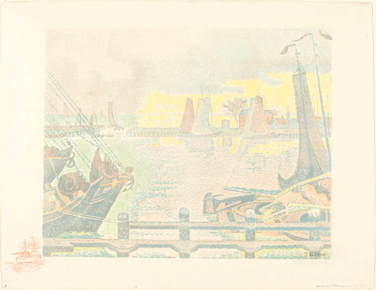 Barcos em Flushing de Paul Signac