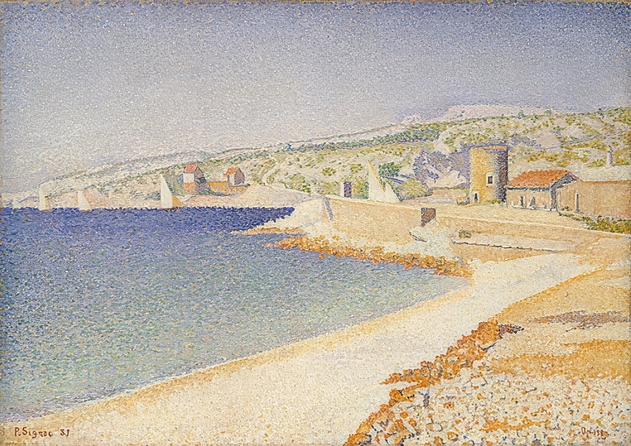Der propósito cais, o trabalho 198. 1889 de Paul Signac