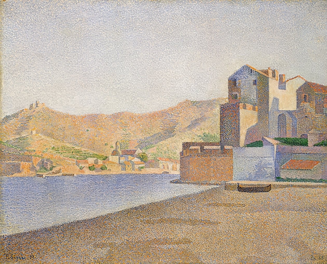 Der Stadtstrand, Collioure, Opus 165. - Collioure. A praia da cidade. Opus 165. 1887 de Paul Signac