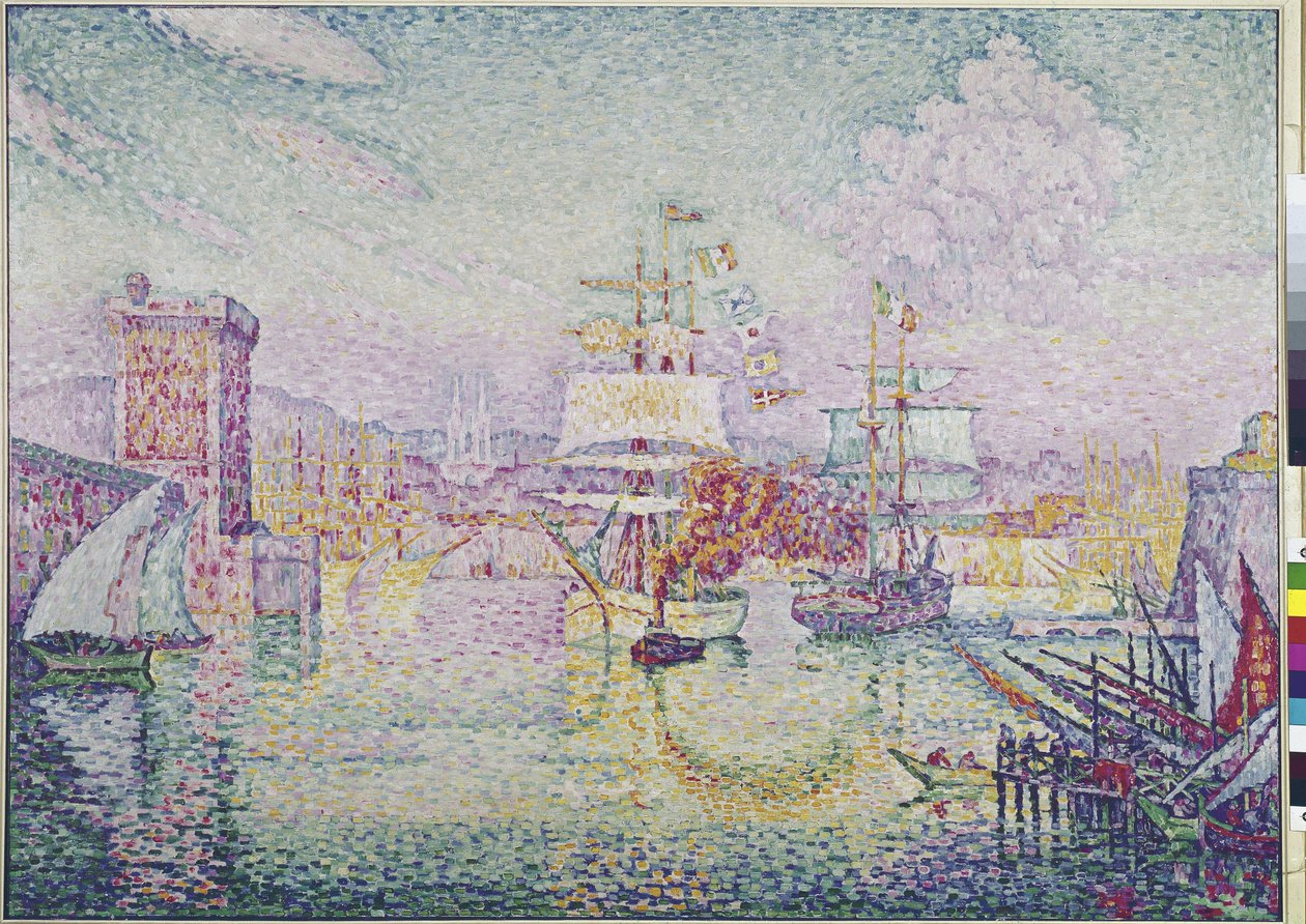 Entrada no porto de Marselha (óleo sobre tela de Paul Signac