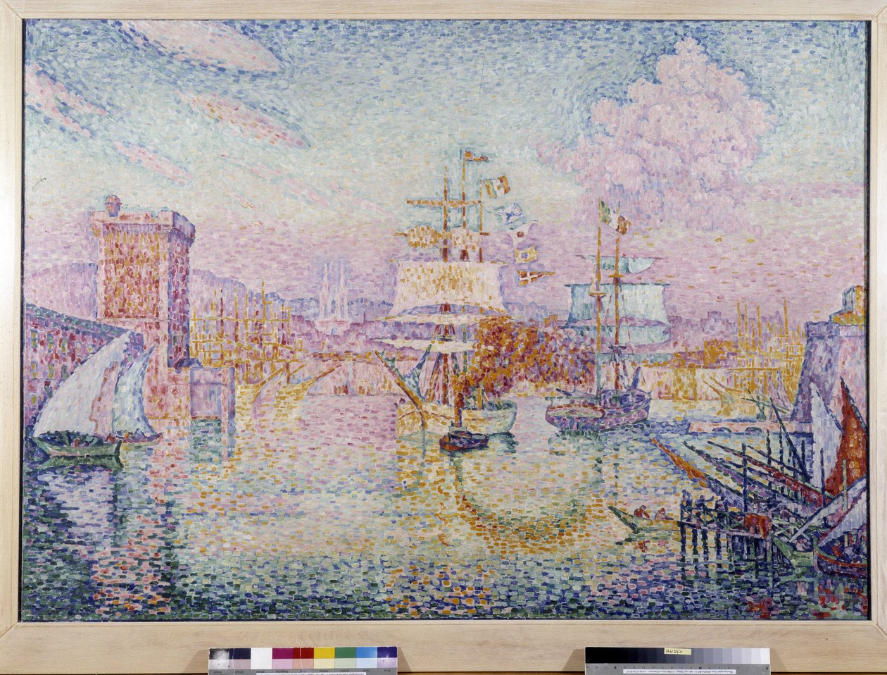 Entrada para o porto de Marselha. Pintura de Paul Signac (1895-1935) de Paul Signac