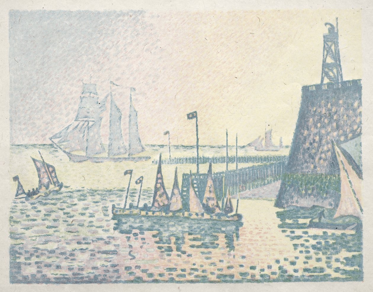Boa noite, The Jetty at Vlissingen de Paul Signac