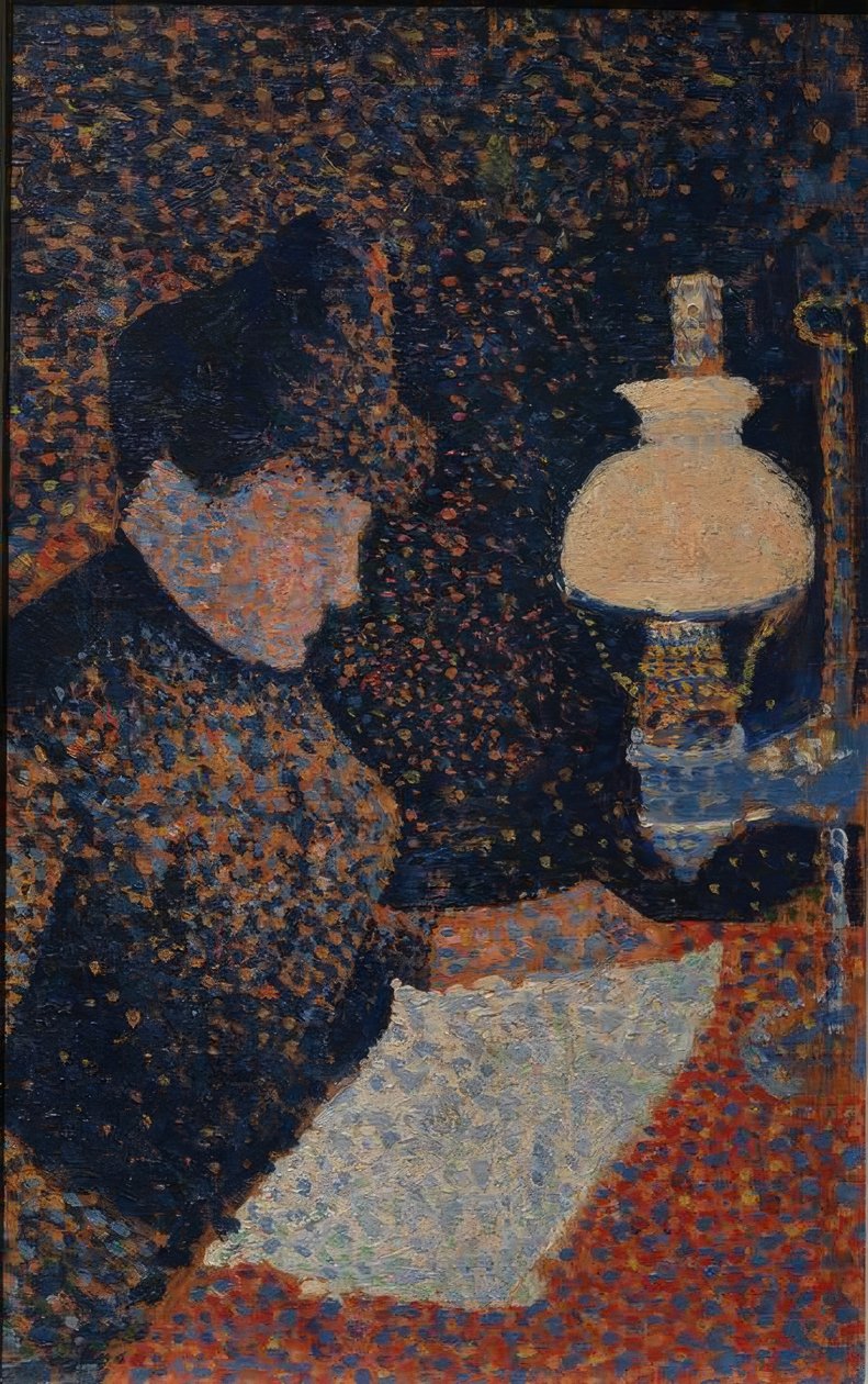 Mulher sob a lâmpada de Paul Signac