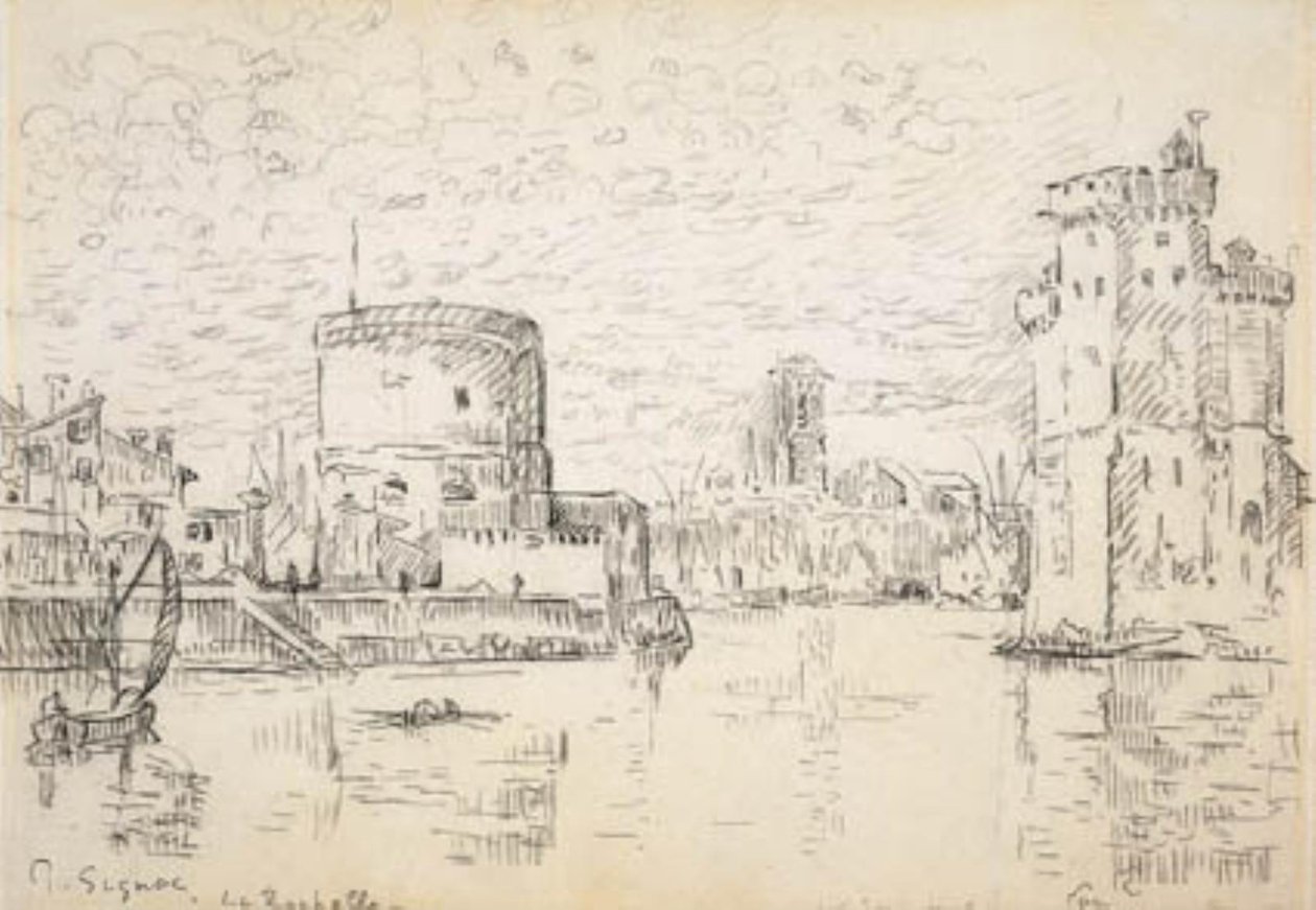 A entrada para a antiga bacia portuária de La Rochelle de Paul Signac