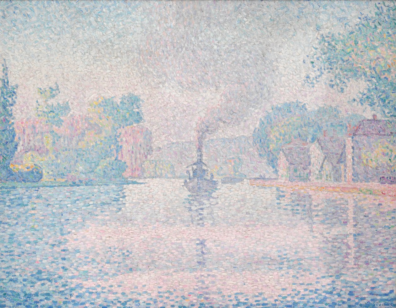 LHirondelle Steamship Seine perto de Samois de Paul Signac