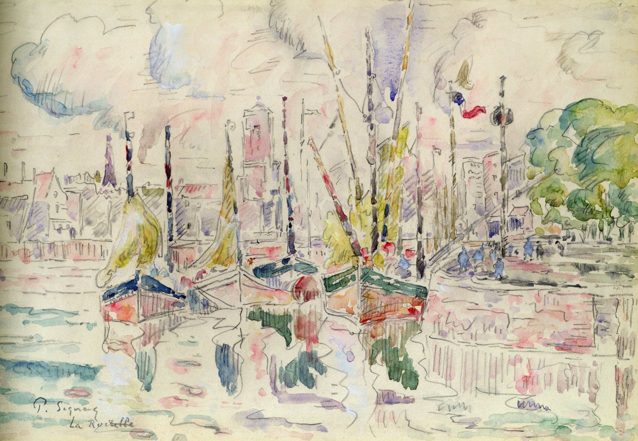 La Rochelle (aguarela sobre papel) de Paul Signac