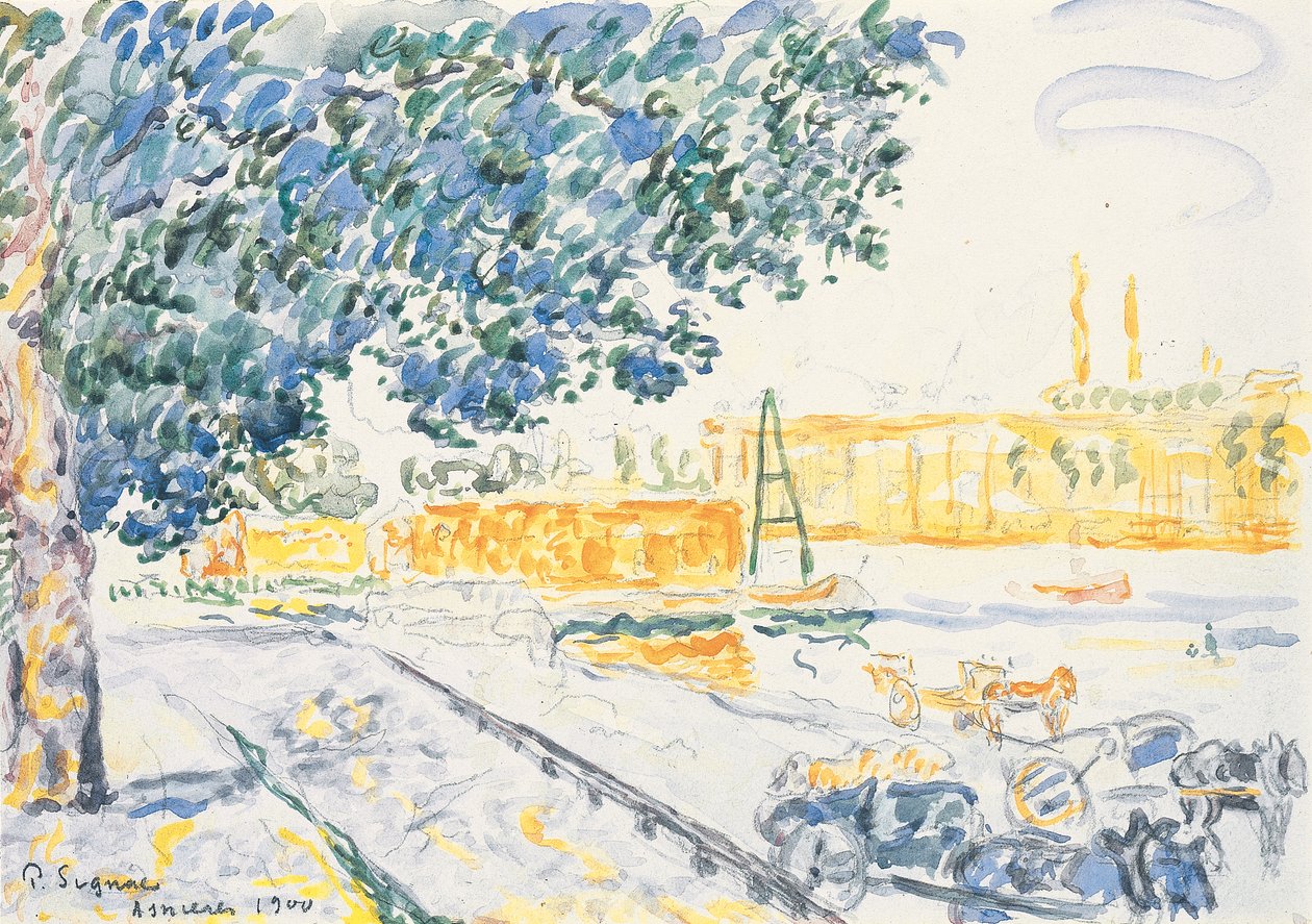 O Sena em Asnières de Paul Signac