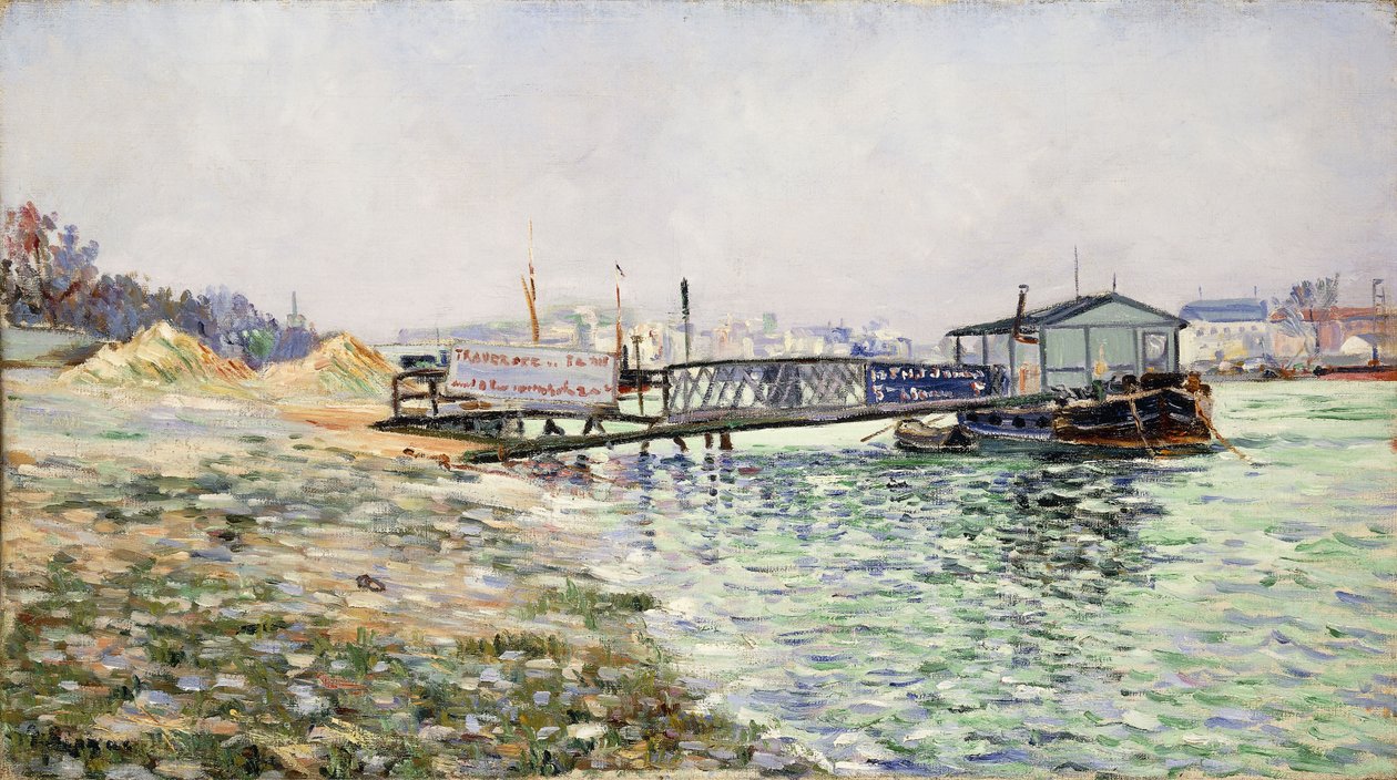 O Sena no Jardin des Plantes, 1884 de Paul Signac