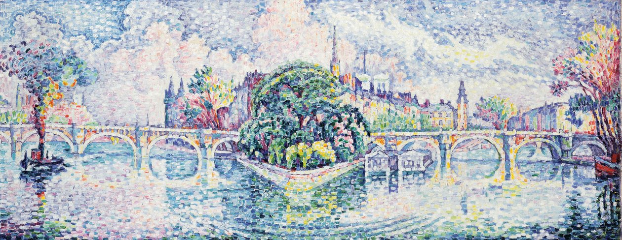 O Jardin du Vert-Galant, c. 1928 de Paul Signac