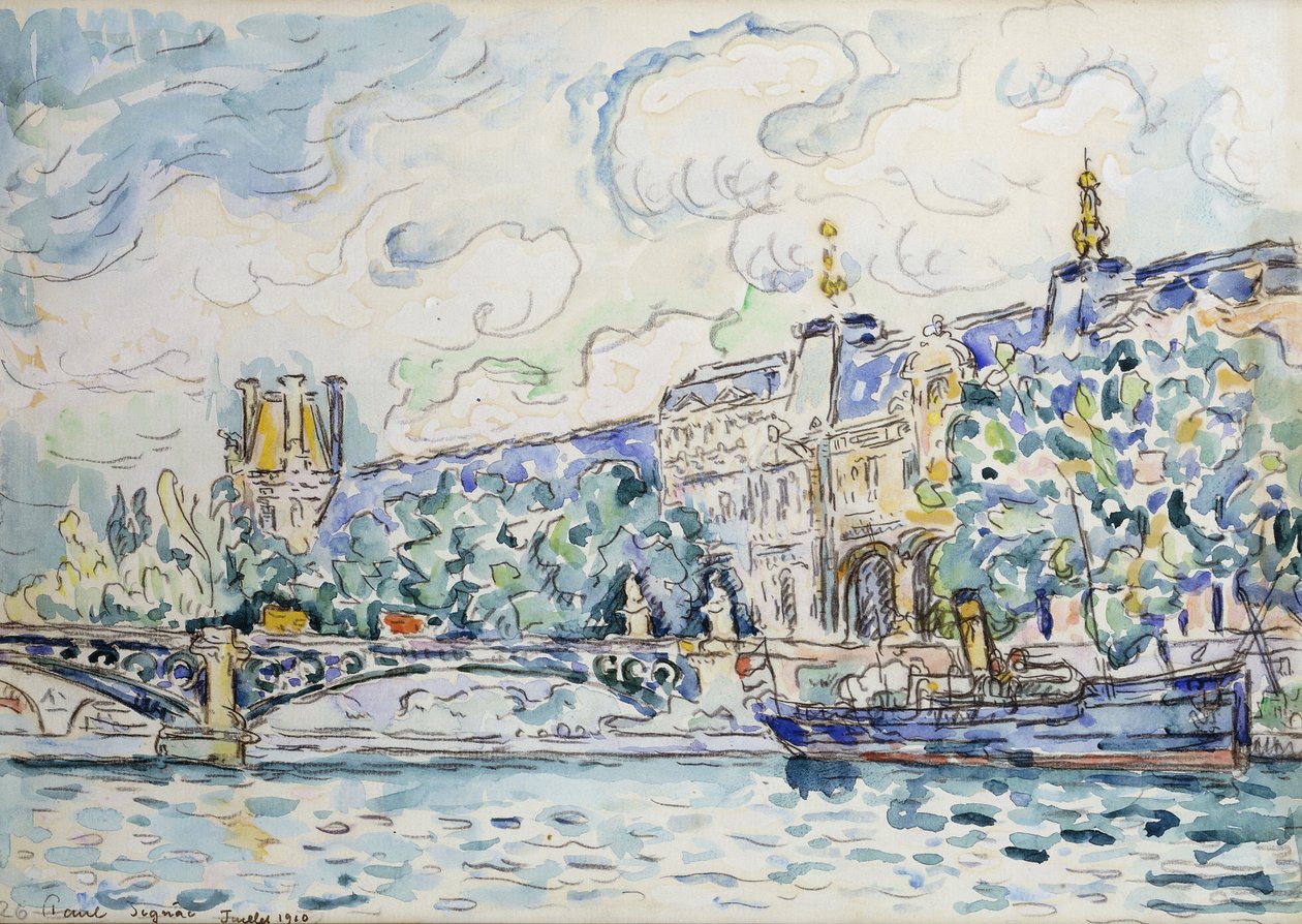 Palácio do Louvre, 1910 de Paul Signac