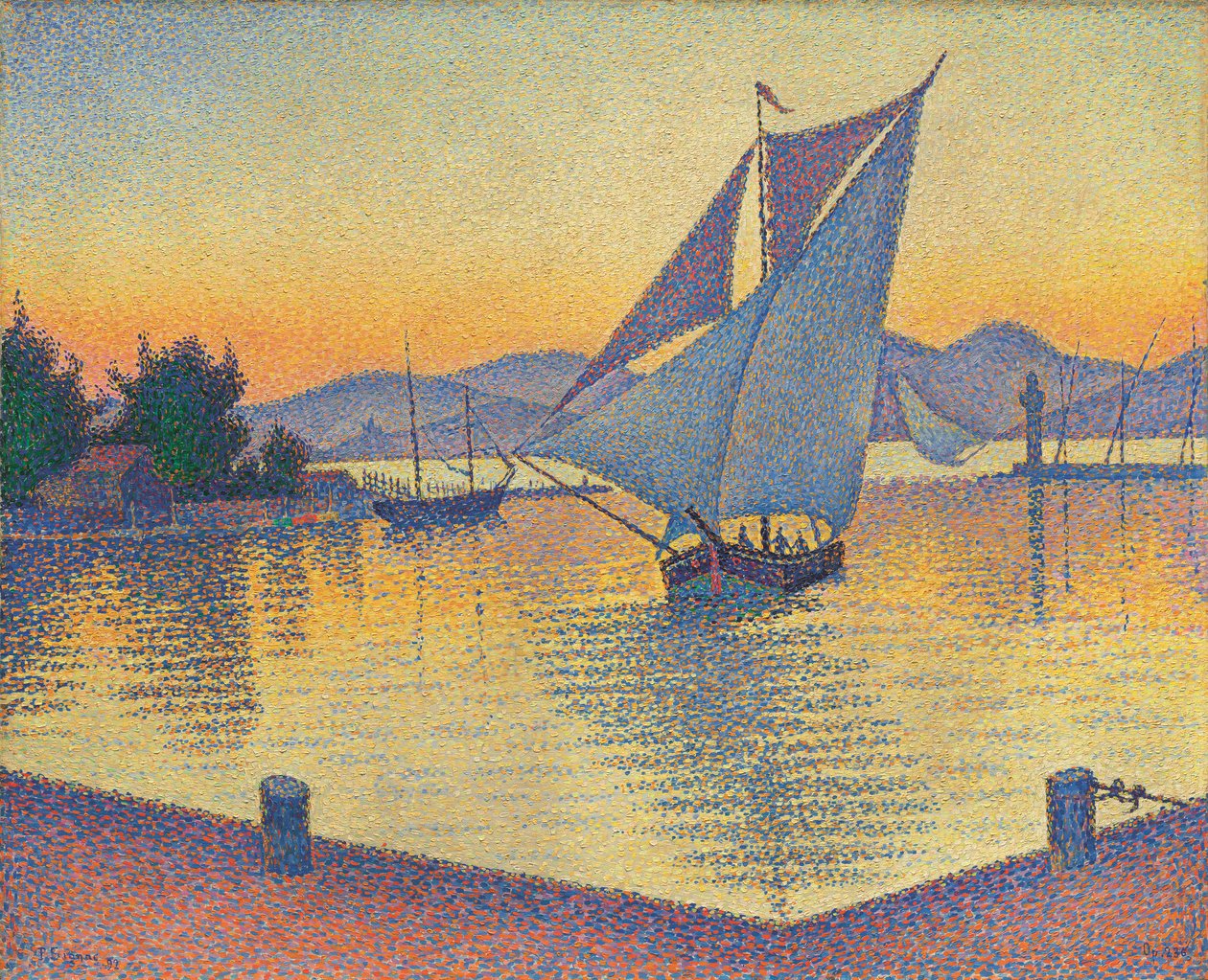 O porto ao pôr do sol, Opus 236 de Paul Signac