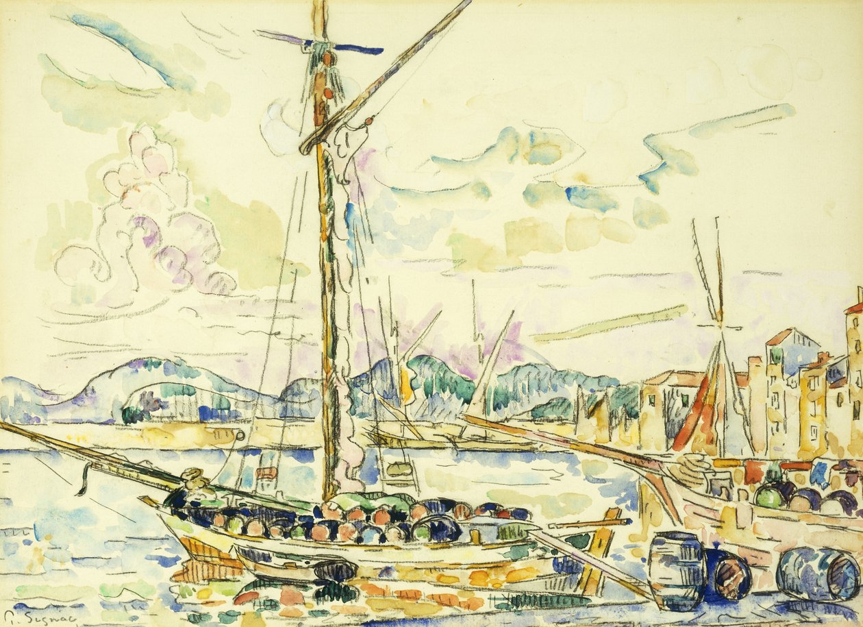 O porto de Saint-Tropez, de Paul Signac