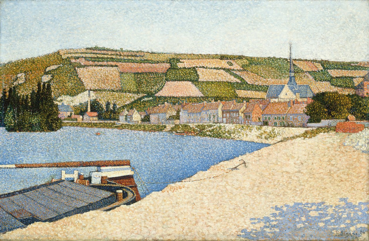 Les Andelys, Costa Aval, 1886. de Paul Signac