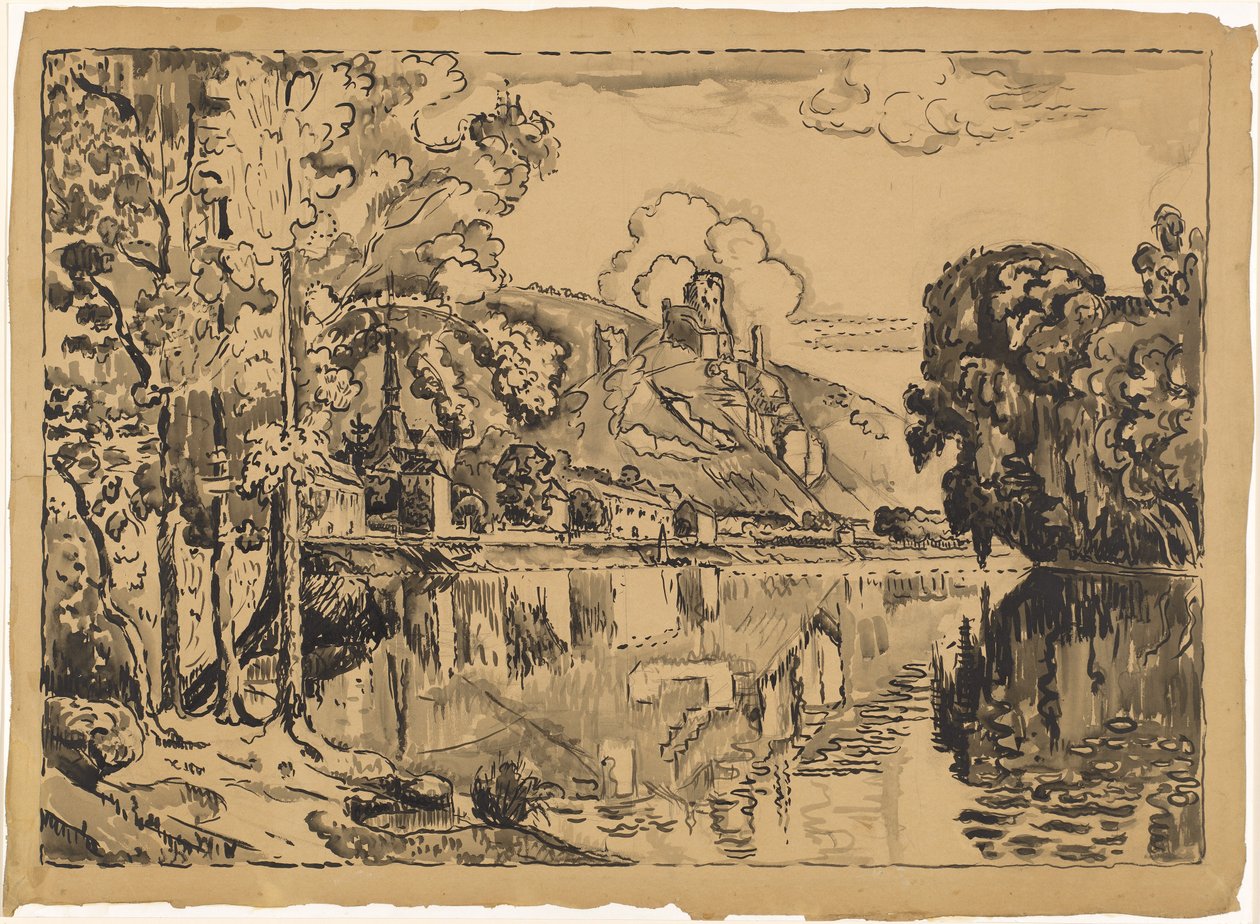 Les Andelys em uma manhã de verão de Paul Signac