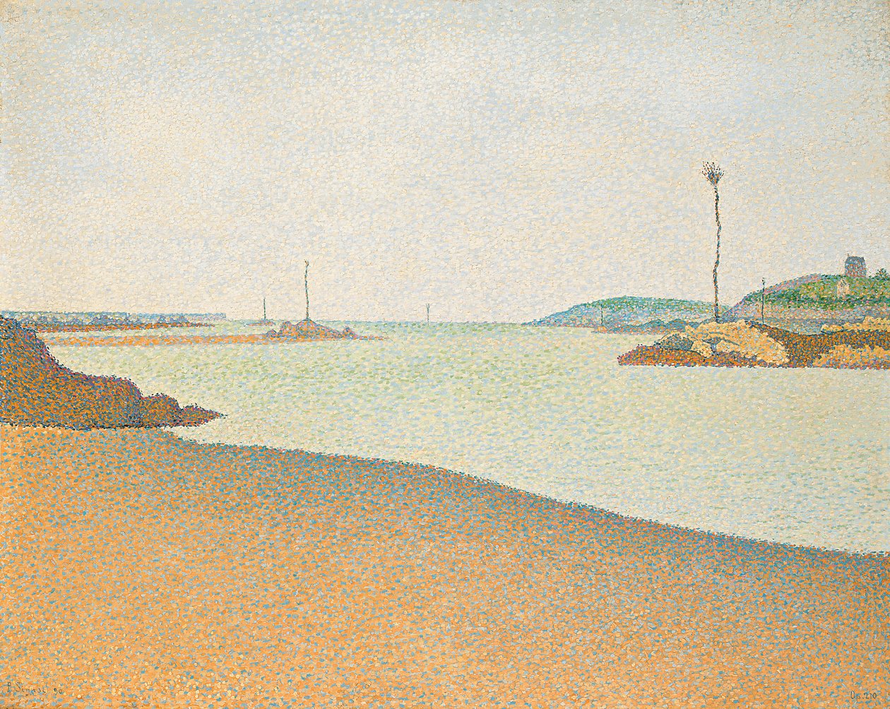 Les Balises, Saint-Briac, 1890 de Paul Signac