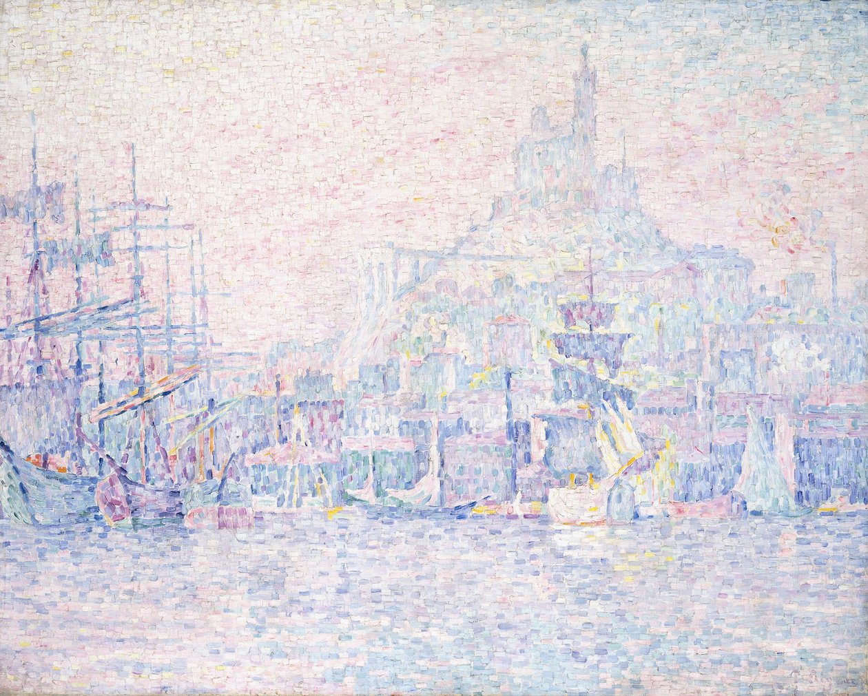 Marselha, La Bonne Mere, Névoa da manhã, 1907 de Paul Signac