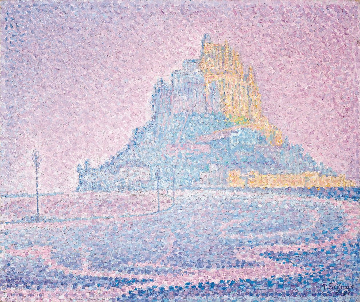 Mont Saint-Michel, Nevoeiro e Sol, 1897 de Paul Signac