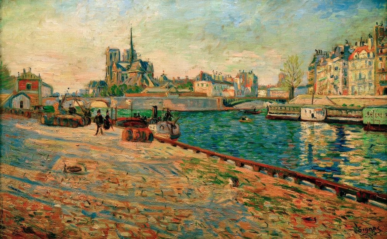 Notre-Dame, Ilha Saint-Louis, vista do Quai de la Tournelle, de Paul Signac