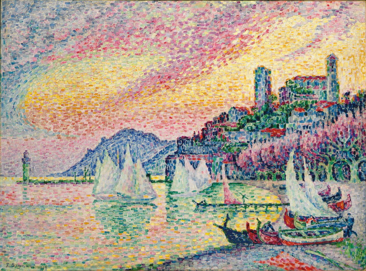Porto Velho de Cannes; Antigo porto de Cannes, 1918 de Paul Signac