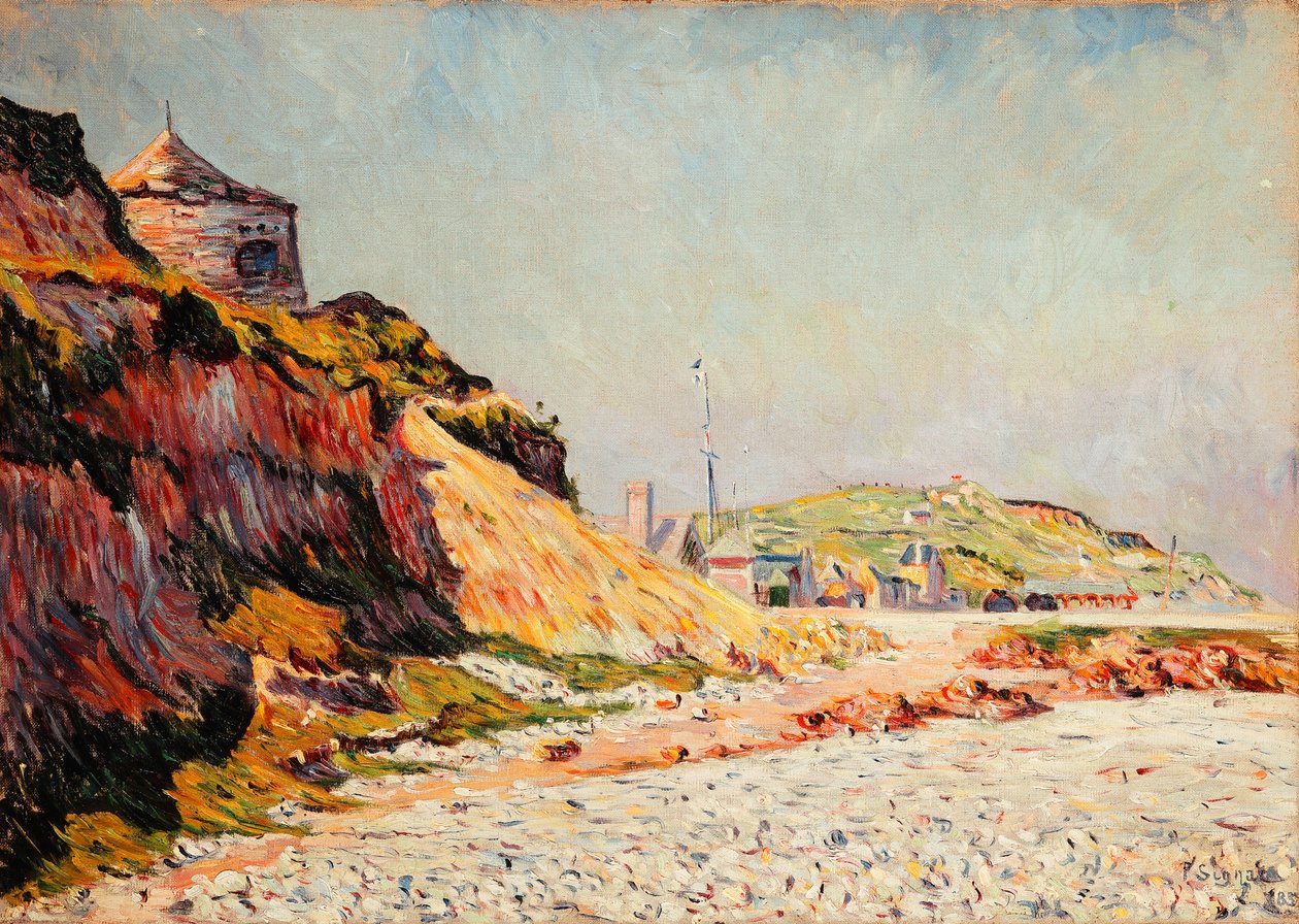 Port-en Bessin, o 14 de julho; Port-en-Bessin, 14 de julho de 1883 de Paul Signac