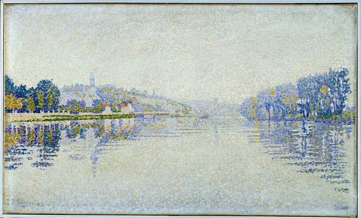 Riverside, the Seine and Herblay Painting de Paul Signac (1863-1935) 1889 Sun. 0,33x0,55 m Paris, musee d