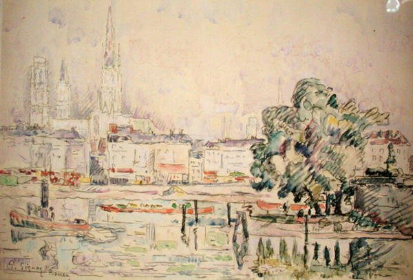 Rouen (aguarela sobre papel) de Paul Signac
