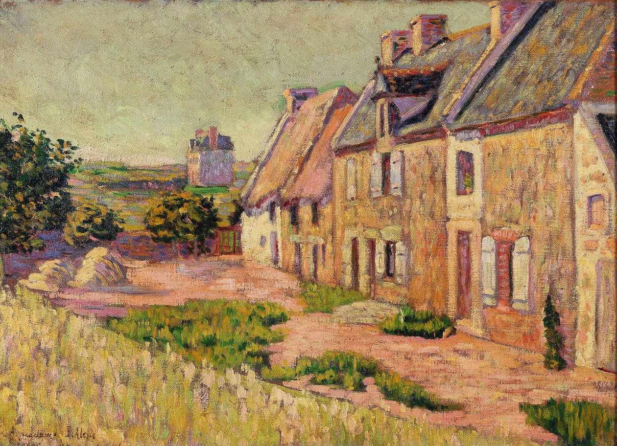Saint-Briac, pátio na cidade de Hue, 1885 de Paul Signac