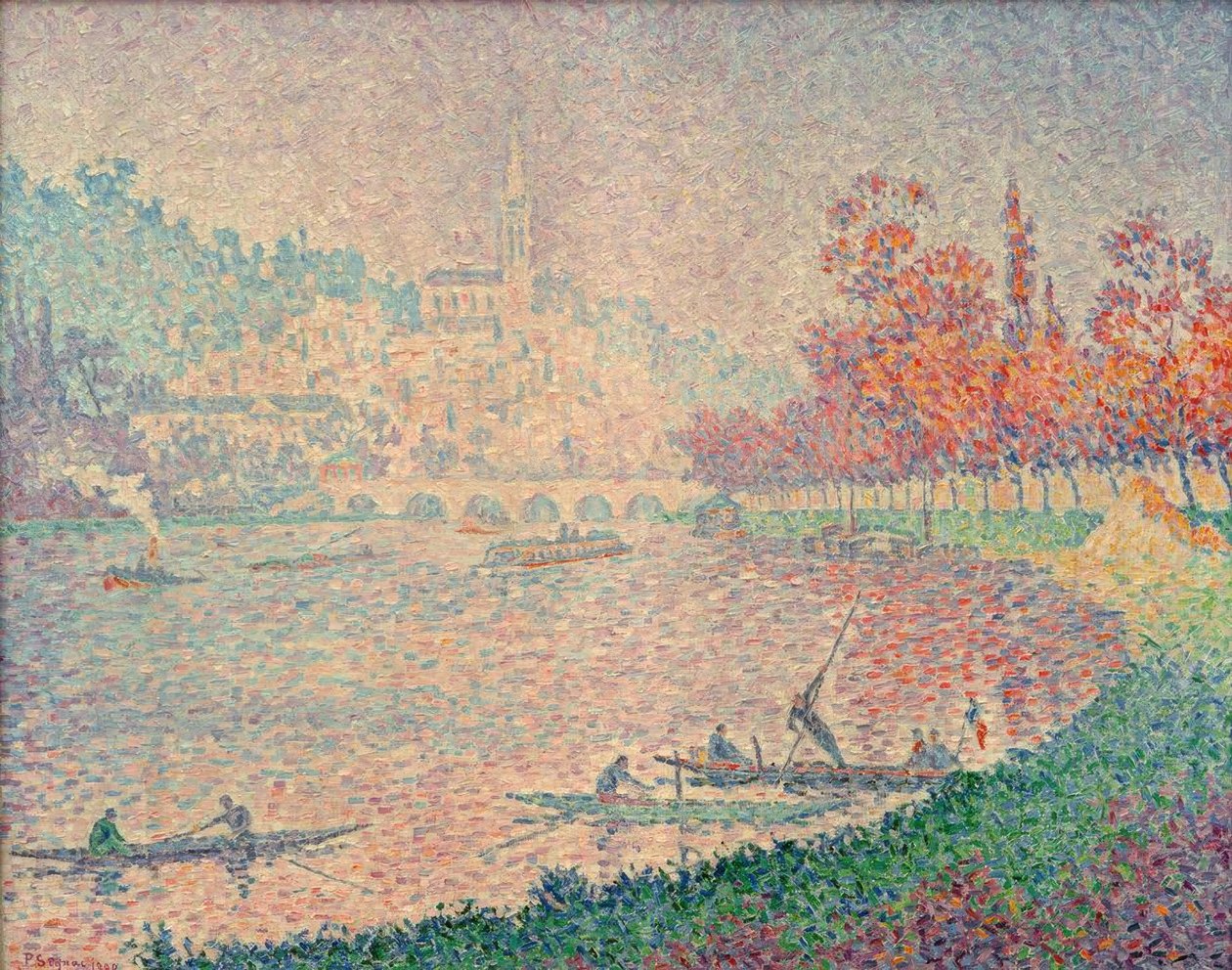 Saint-Cloud (O Sena em Saint-Cloud) de Paul Signac