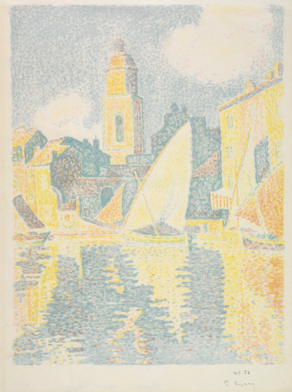 Saint-Tropez: The Port, 1897-1898. de Paul Signac