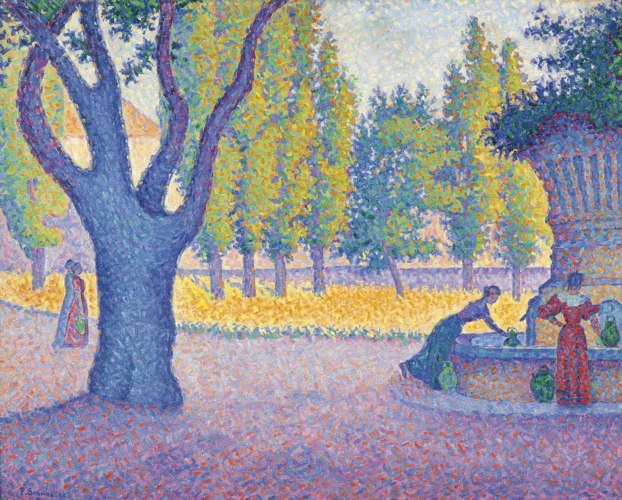 Saint-Tropez, fonte dos piolhos, 1895. de Paul Signac