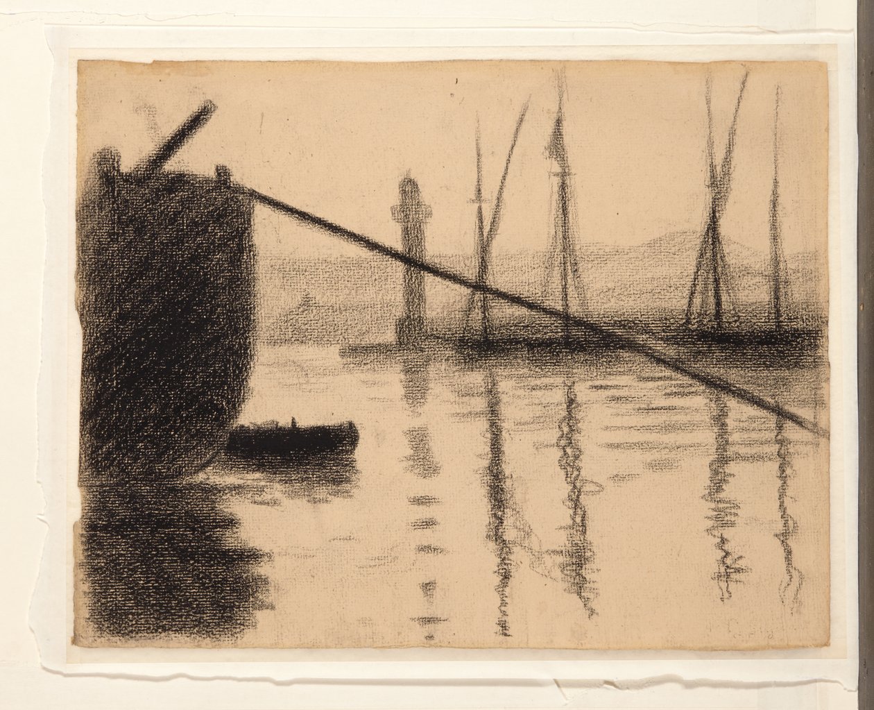 Saint-Tropez, o cais visto do estaleiro, 1892 de Paul Signac