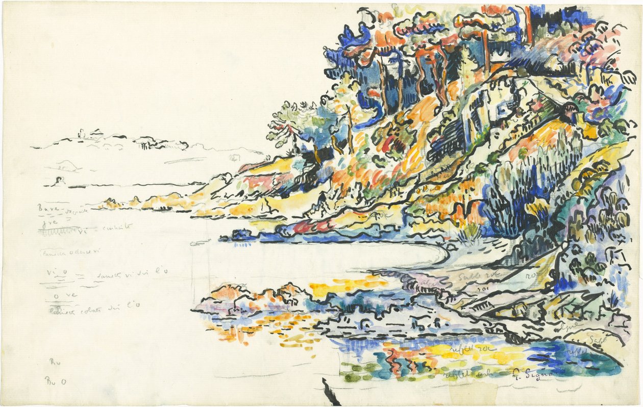 O Calanque em Saint-Tropez de Paul Signac