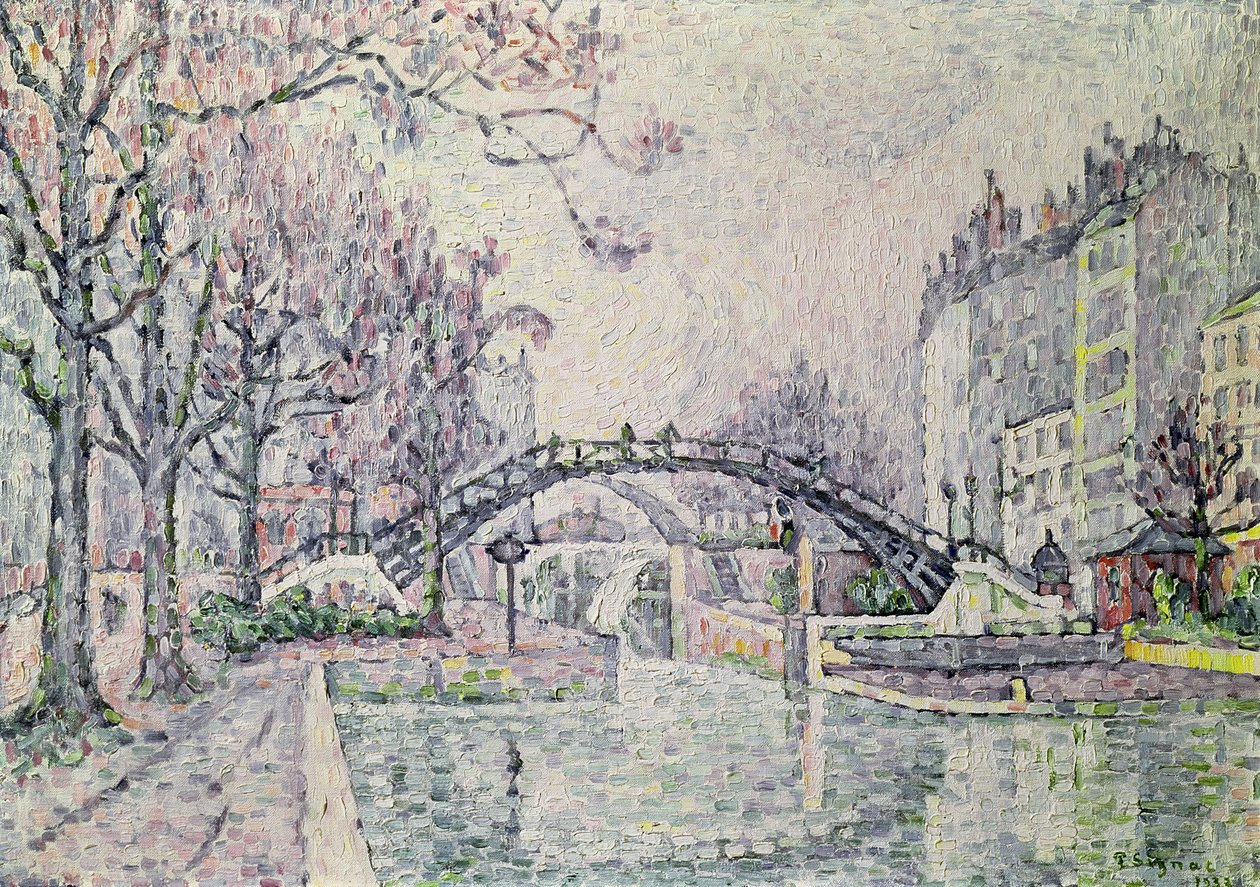 O Canal Saint-Martin, 1933 de Paul Signac