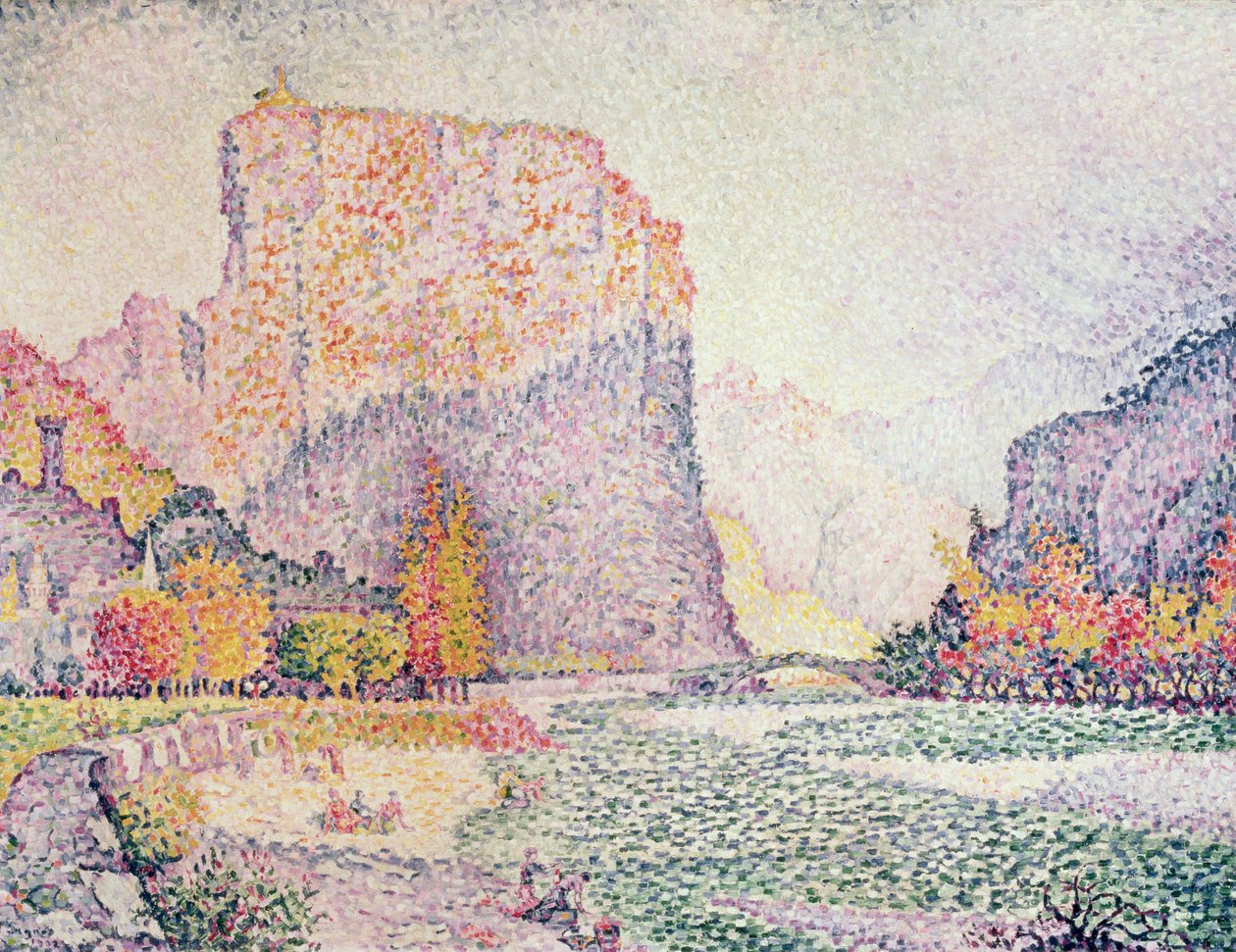 Os penhascos em Castellane, 1902 de Paul Signac