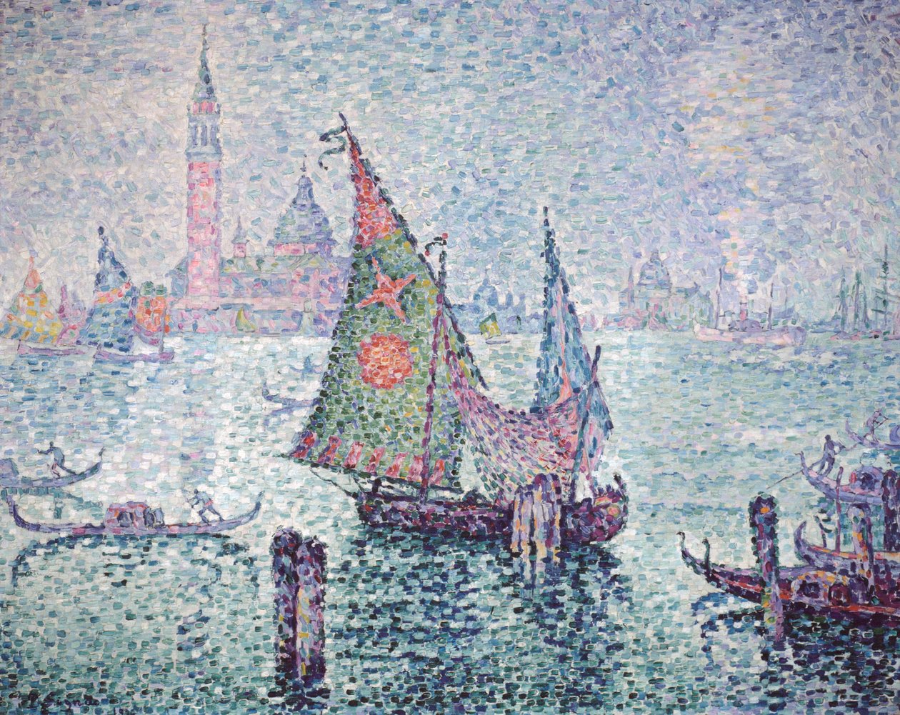 A Vela Verde, Veneza, 1904 de Paul Signac