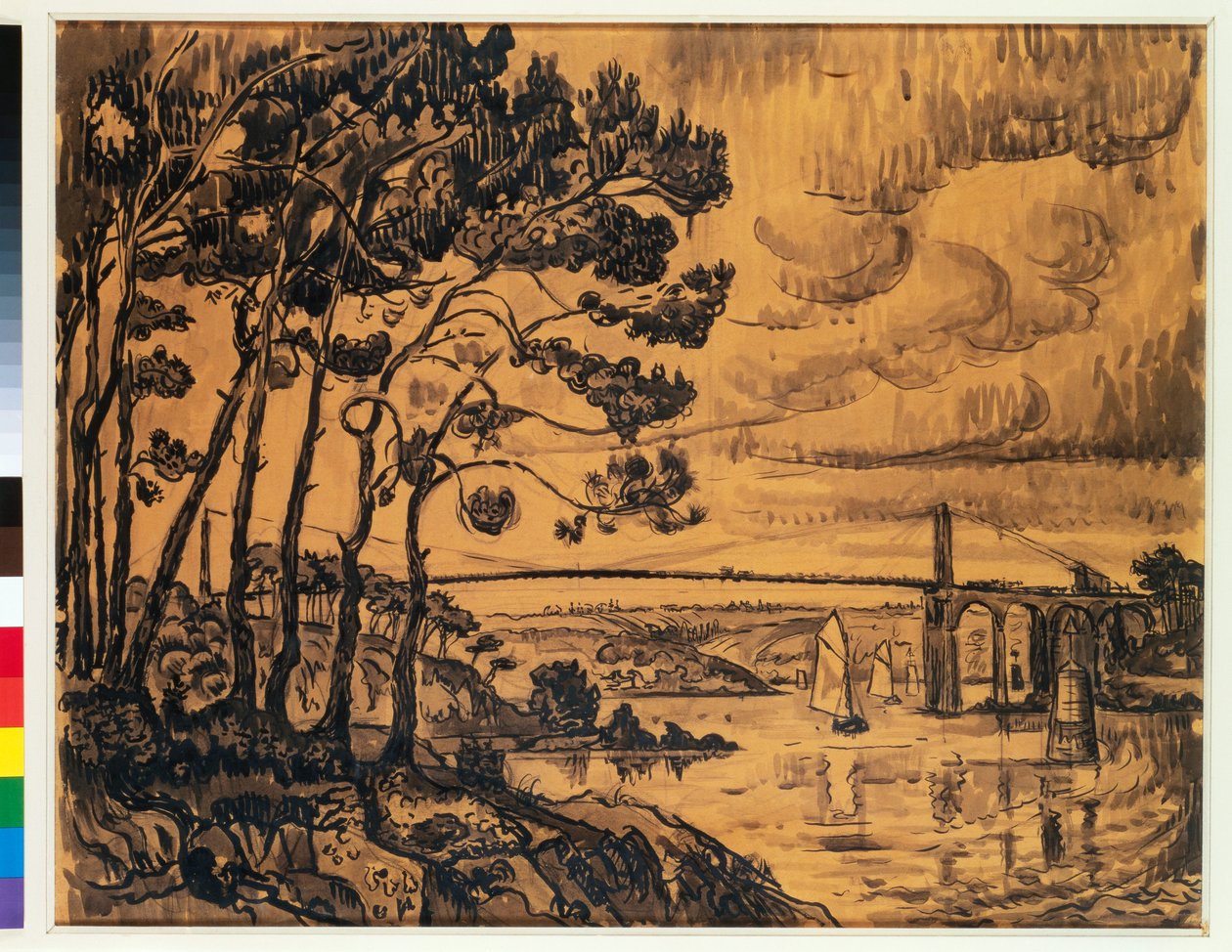 Ponte Lezardrieux, 1922 de Paul Signac