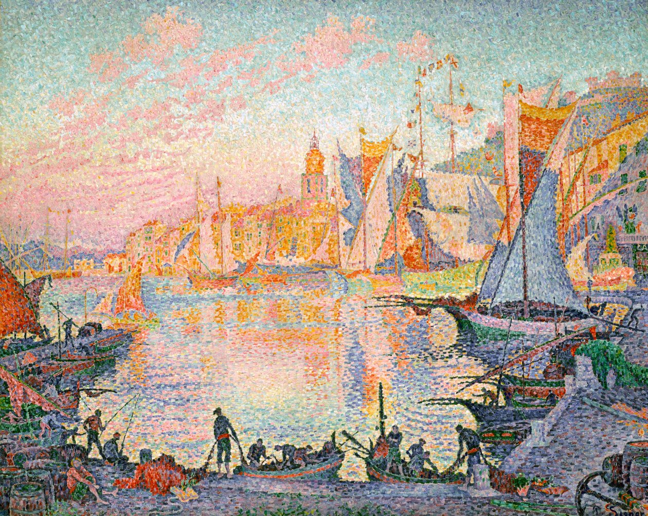 O porto de Saint-Tropez, 1901-1902 de Paul Signac