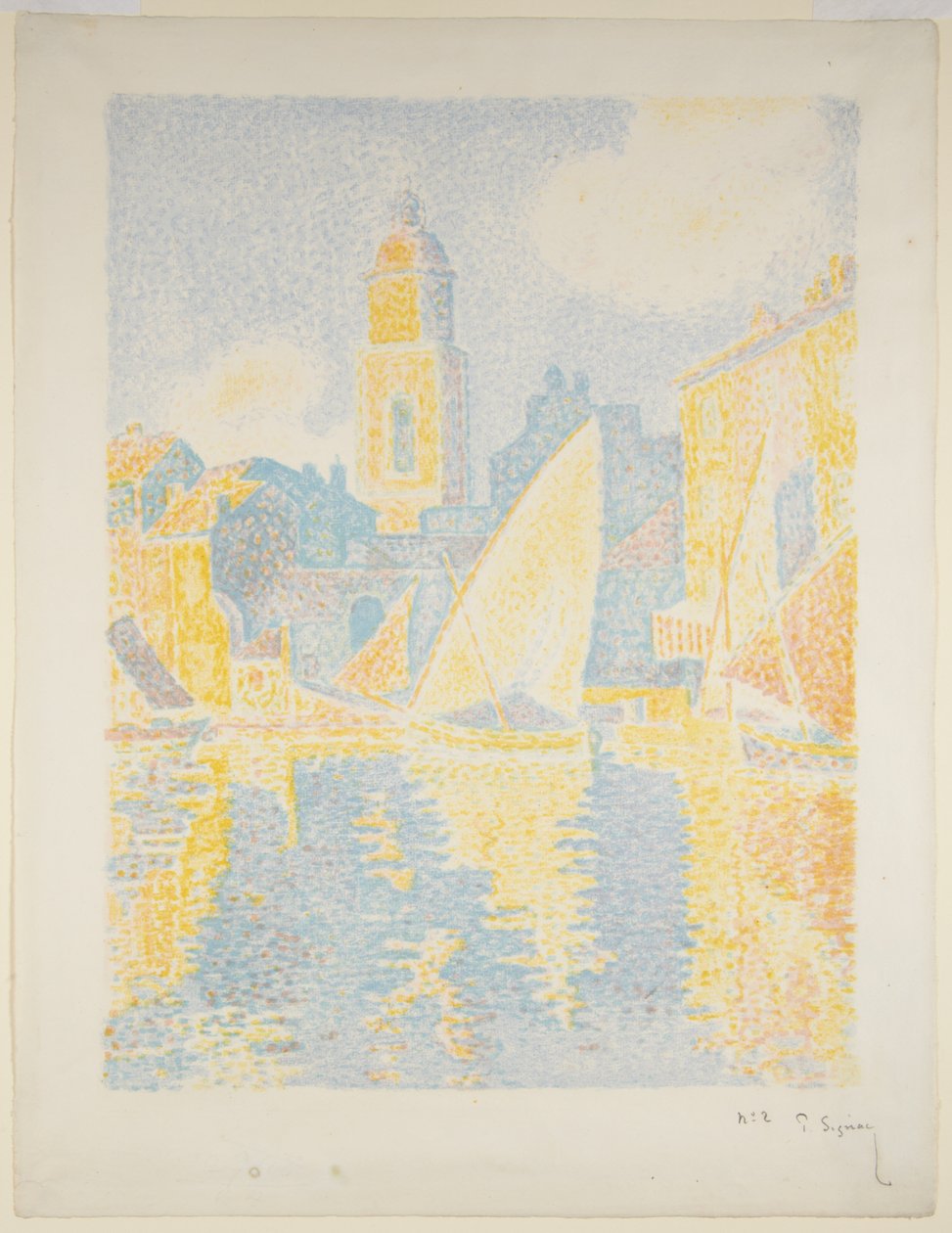 O porto de Saint-Tropez II de Paul Signac