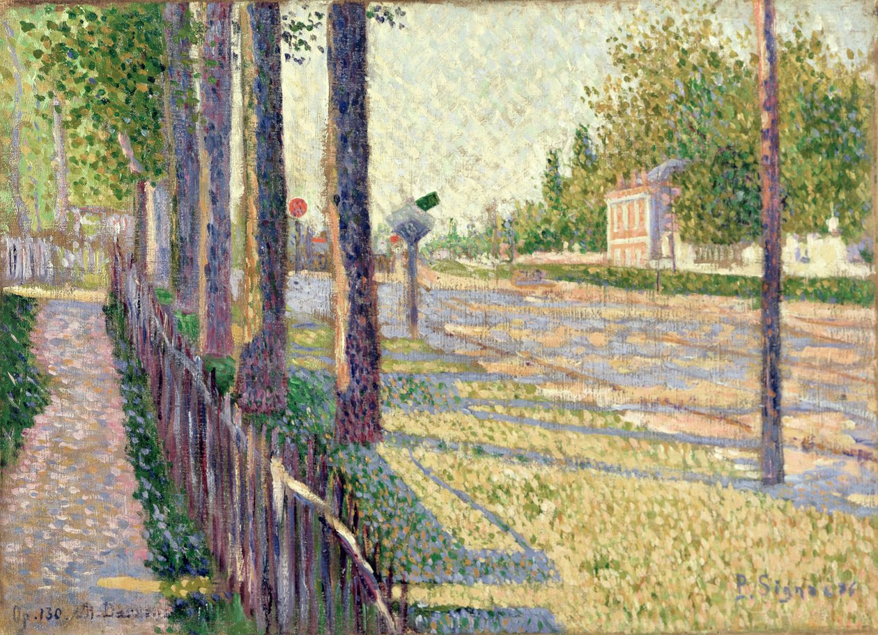 O entroncamento ferroviário em Bois-Colombes, ou La Route Pontoise de Paul Signac
