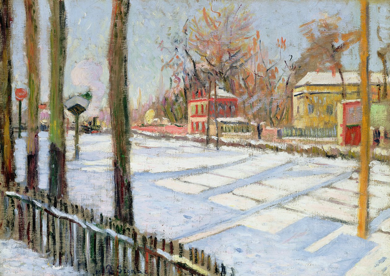 A neve, madeira, 1886 de Paul Signac