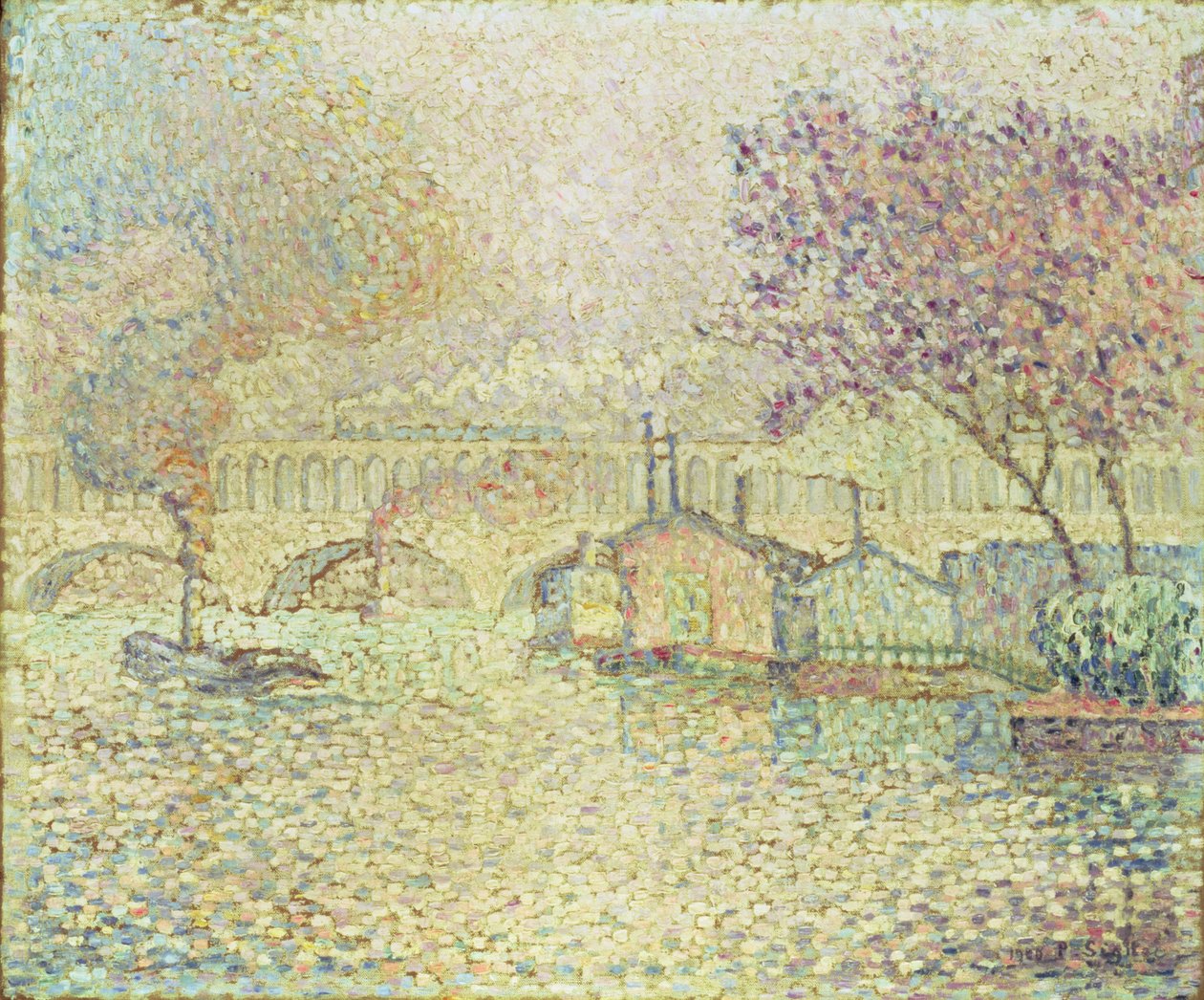 O viaduto de Auteuil, c.1900 de Paul Signac