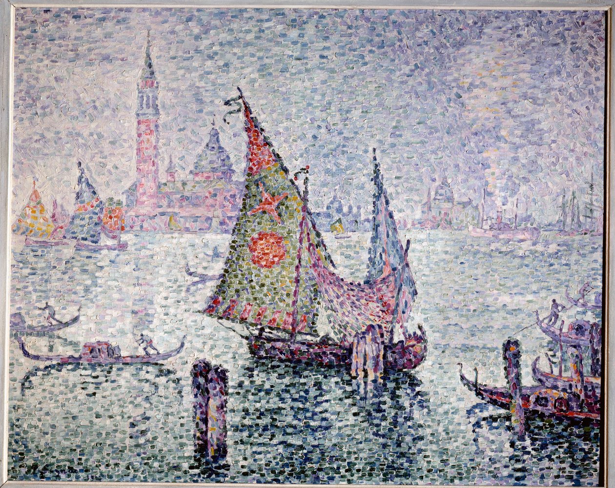 O véu verde, Veneza. Pintura de Paul Signac (1863-1935) de Paul Signac