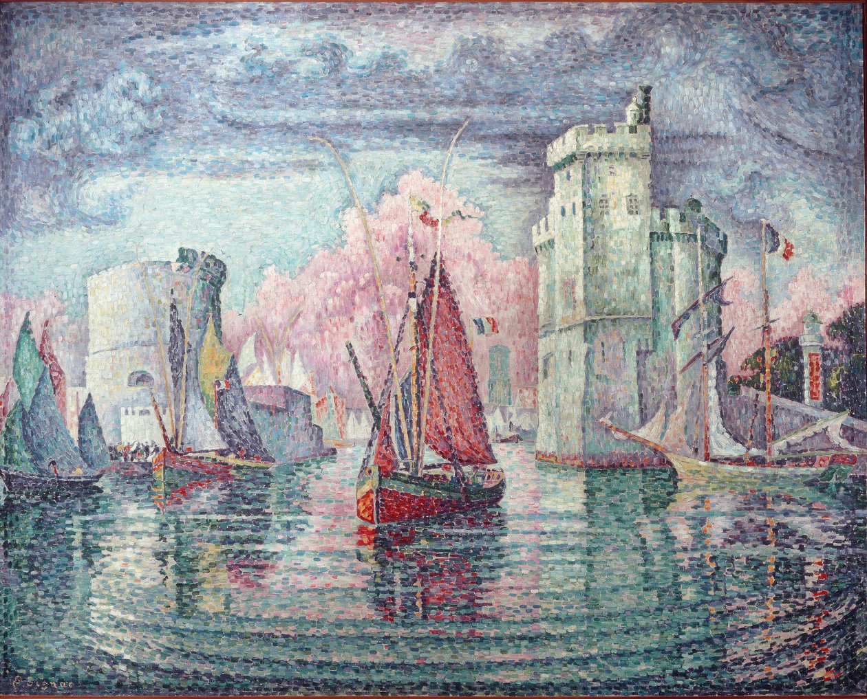 O porto de La Rochelle - óleo sobre tela de Paul Signac