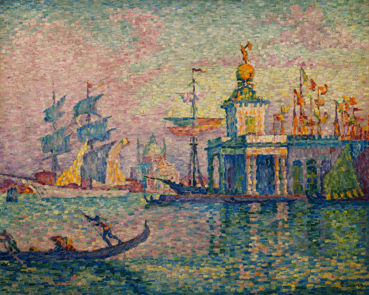 Veneza - A Alfândega; Veneza - Alfândega no mar, 1908 de Paul Signac