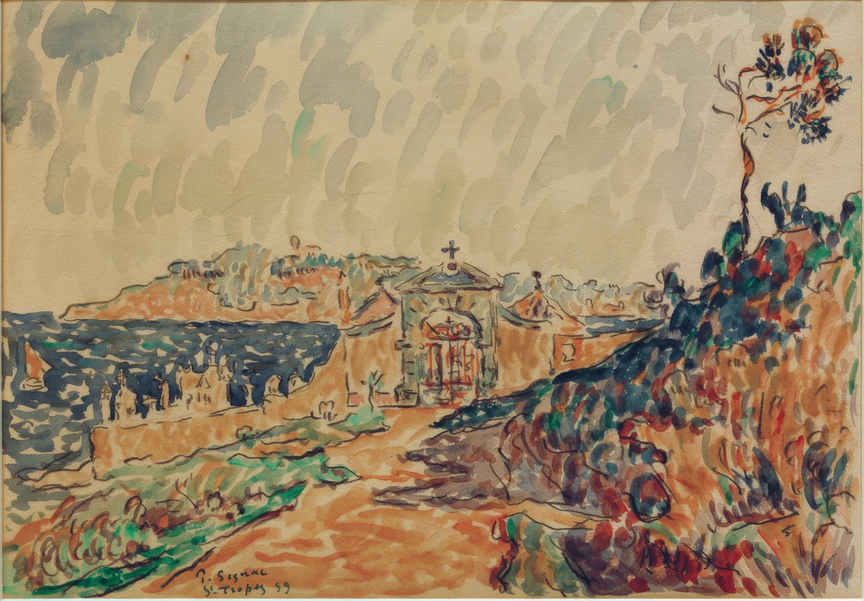 Vista da baía de Saint-Tropez de Paul Signac