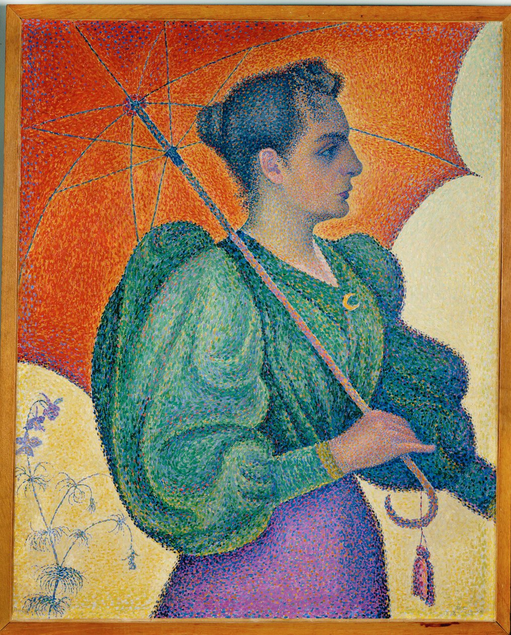Mulher com guarda-chuva (pintura sobre tela) de Paul Signac