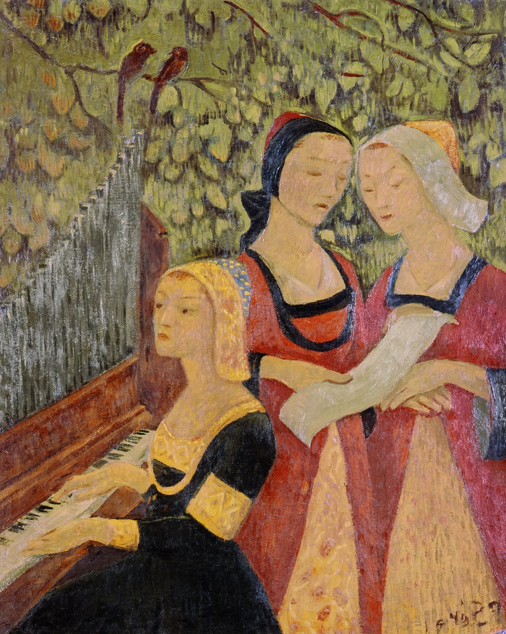Mulheres bretãs (óleo) de Paul Sérusier