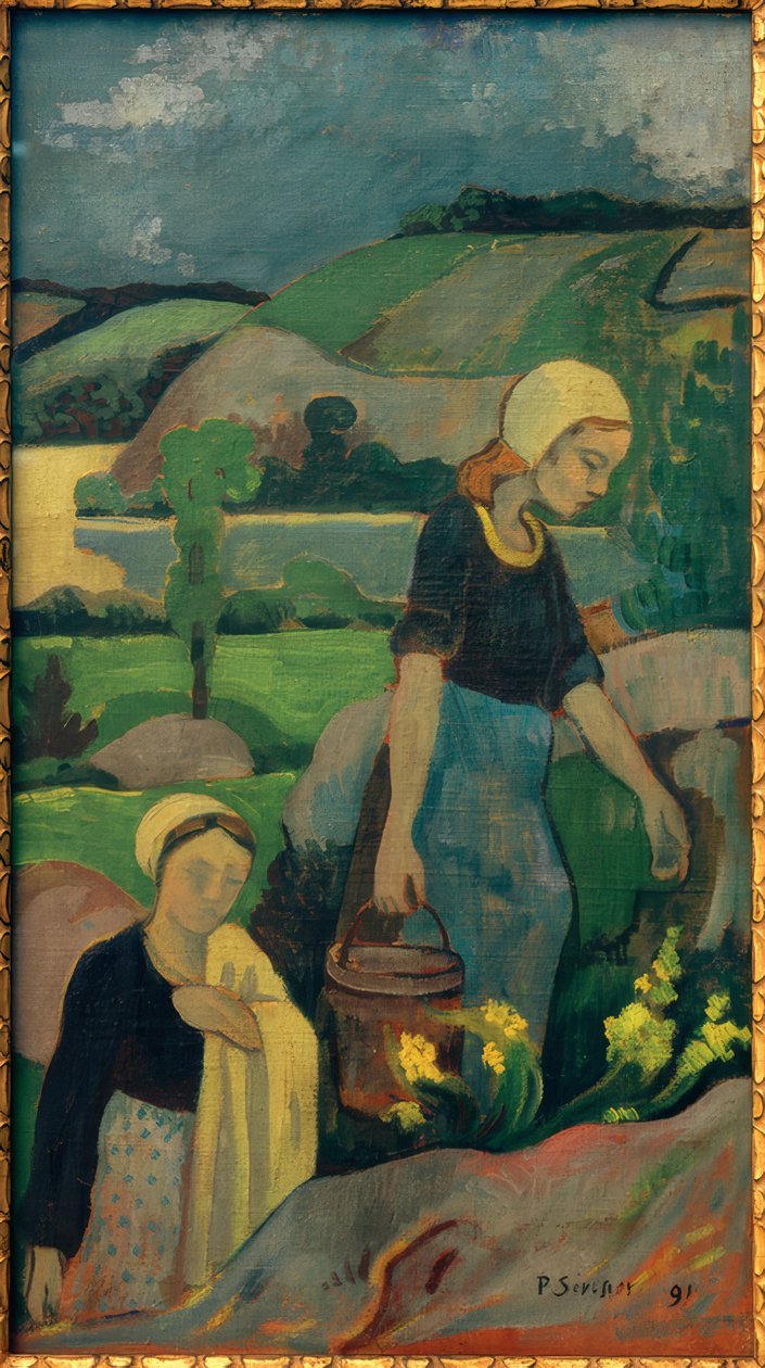 Lavadoras jovens subindo do rio de Paul Sérusier